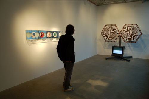 Mark Titchner looking at the  space