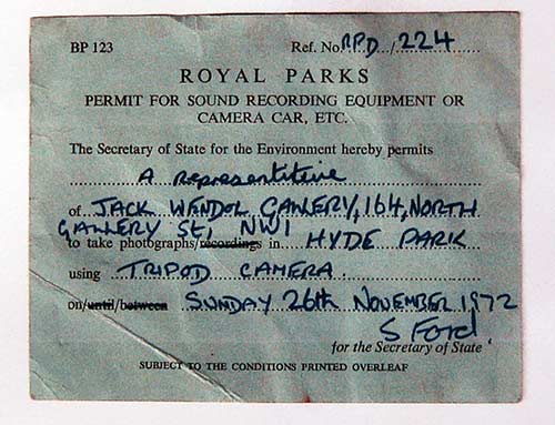 Dematerialised: Jack Wendler Gallery 1971 to 1974
